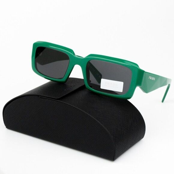 NEW Prada PR27ZS 11L08Z Mango Dark Grey Square Unisex Sunglasses 0PR 27ZS - Picture 2 of 14